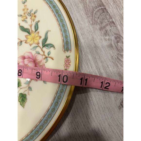 VINTAGE Lenox Morning Blossom Dinner Plate 10 3/4" Flowers and Gold Trim Inlay - Picture 7 of 7